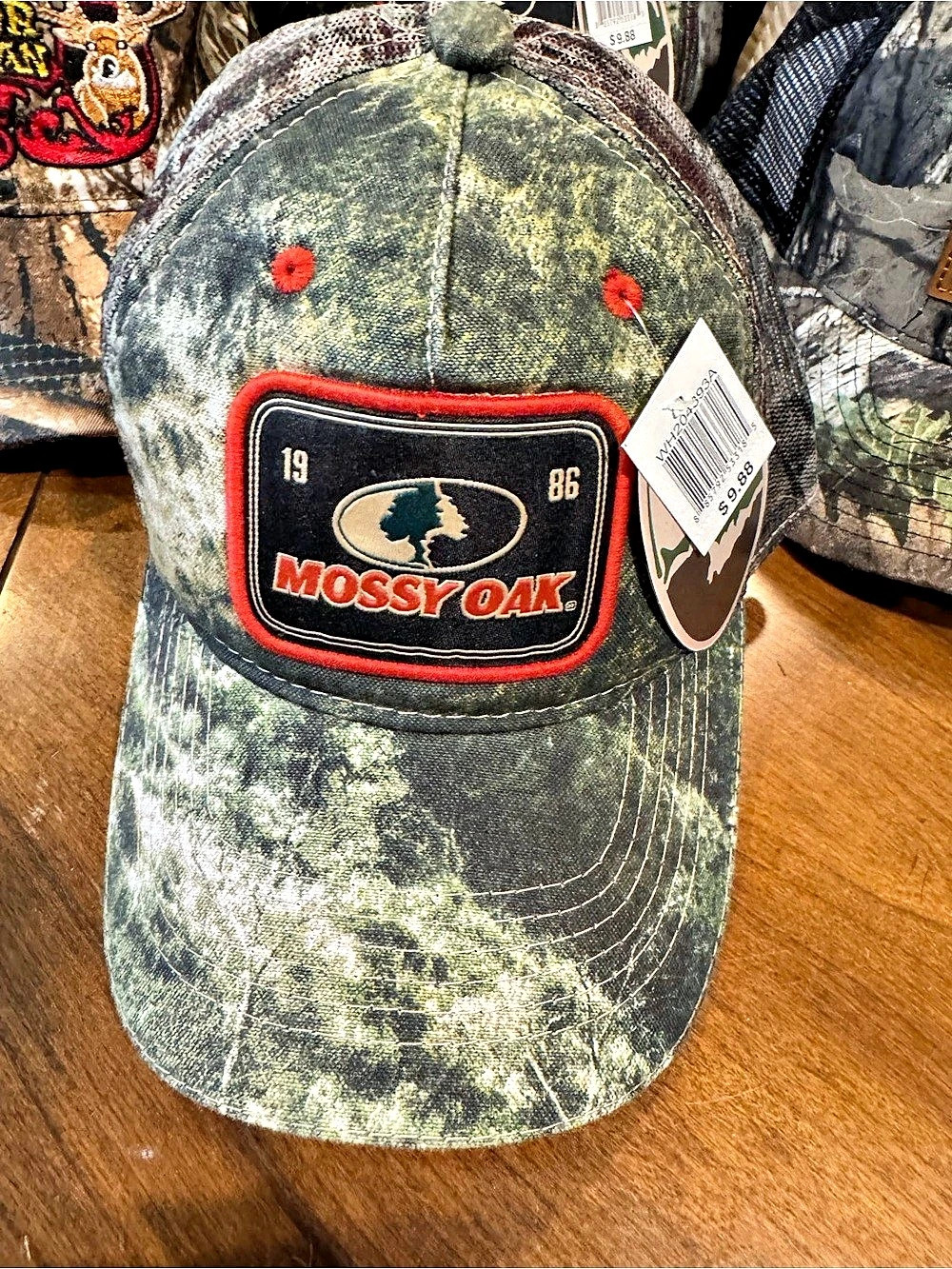 Mossy Oak Camo Trucker Hat in Green & Black NWT